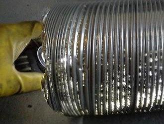 przegląd pieca Termet - aluminiowa rura odprowadzająca spaliny to poważne uchybienie